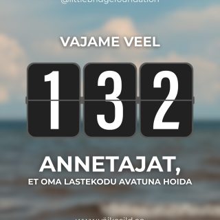 Kui oled juba annetaja, siis saad aidata kui 
👉🏼 räägid meist ka oma sõbrale!! 🧚🏻🧚🏻🤍
—— 

Tere meie kõigile uutele igakuistele annetajatele 🥹🥹

Oleme viimase kahe kuuga leidnud oma ridadesse juba 68 uut püsiannetajat ja see tähendab, et meie igakuises eelarves on 680 eurot, mille abil saame hoolitseda oma laste kui nad haigeks jäävad, osta neile jalanõusid, kui kingad katki lähevad ja katta nende toidulaud.

Aitäh, et usaldate ja usute ja panete meidki uskuma, et meie suund ja unistus on võimalik - saab teha ka südame ja eluusaldusega, koos ja nii, et saabub ka iseseisvus! 🤍🕊️